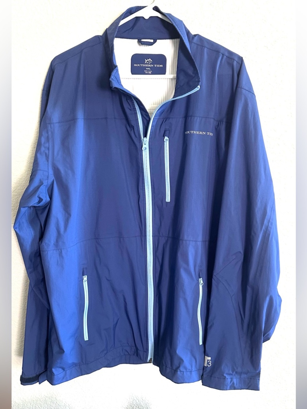 Southern Tide Two-Tone Blue Zip Windbreaker